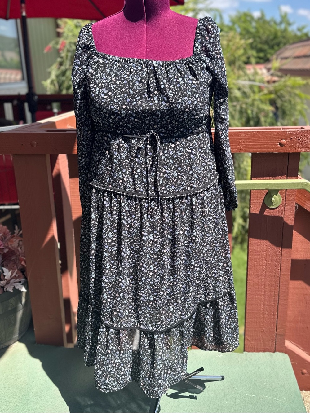 Cottagecore Fairy Floral Tiered Maxi Dress Floret Studios